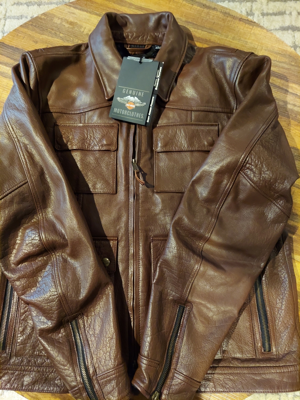 Men's Harley-Davidson Brown Leather Bomber Jacket